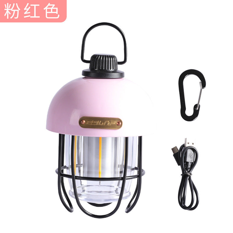 Customized Camping Lantern USB Charging Atmosphere Campsite Lamp Led Multi-Functional Emergency Lamp Retro Barn Lantern Tent Camping Lamp