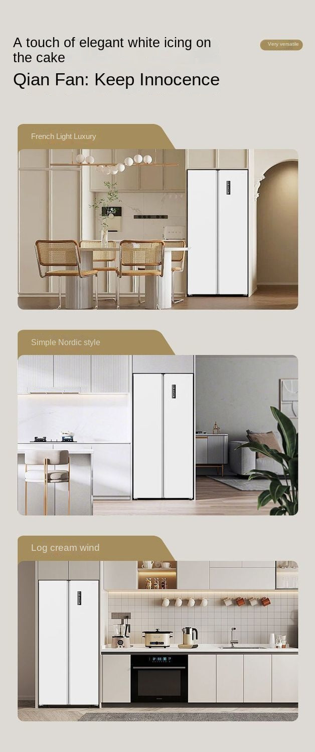 Skyworth 499L First-Class Energy Efficiency Large Capacity Household Refrigerator Double-Door Large Refrigerator Ultra-Thin Embedded Air Cooling Frostless