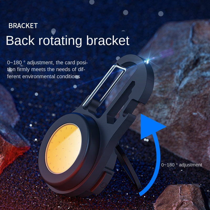 Multifunctional Portable USB Mini Keychain Light Highlight Cob Work Light Maintenance Light Emergency Outdoor Camping Lantern