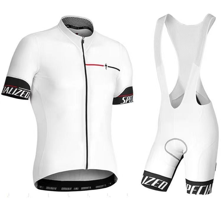 Lightning Cycling Suit Road Bike Bicycle Equipment Cycling Suit Cycling Suspender Pants Close-Fitting Short-Sleeved Top