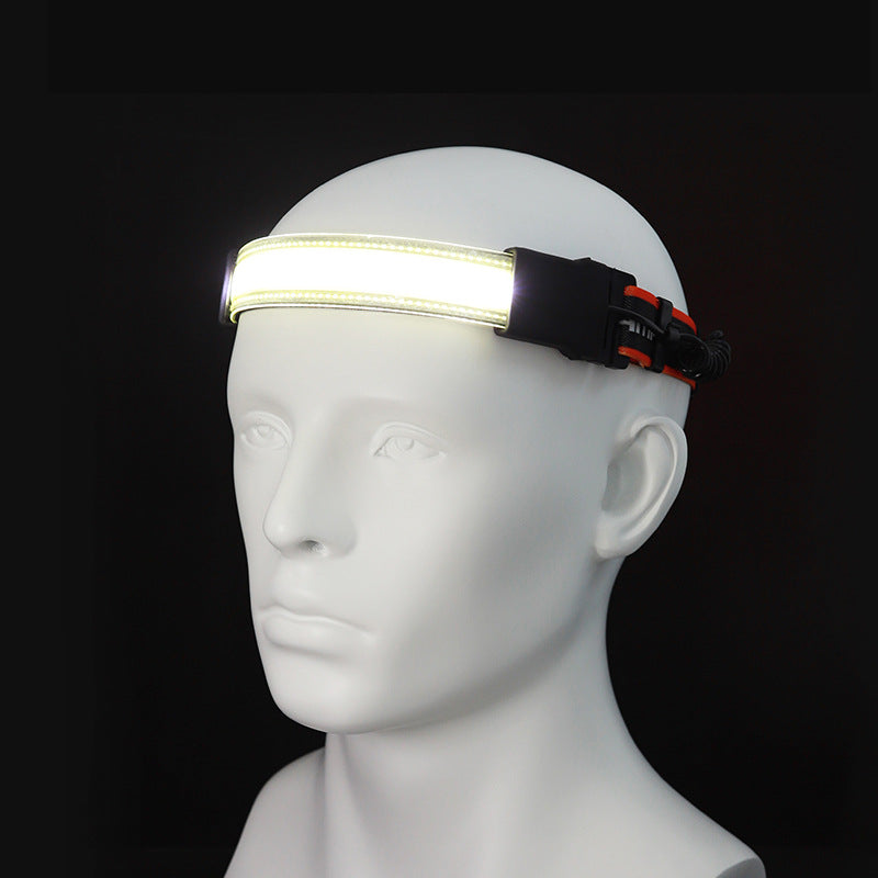 Factory Wholesale Outdoor Head Lamp Mini Head-Mounted Run Light Floodlight Cob Major Headlamp