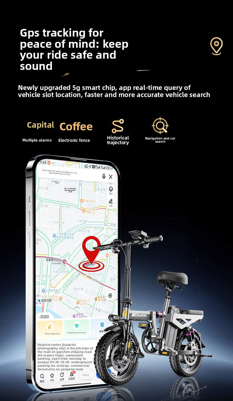 2025 New Model New National Standard Foldable Electric Bicycle Long Battery Life Can Be Placed in Trunk Adult Electric Bike