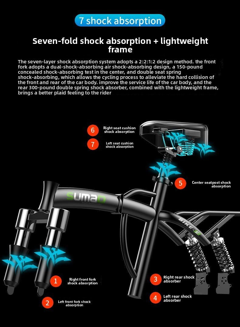 German Mingding Electric Bicycle Foldable Electric Bike Commuter Small Ultra-light Portable Adult Power-assisted Battery Bike