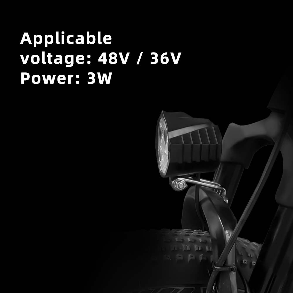 Super Bright Spotlight 12W Foldable Driving Front Light Waterproof High Brightness LED with Horn Warning Electric Motorcycle Spotlight