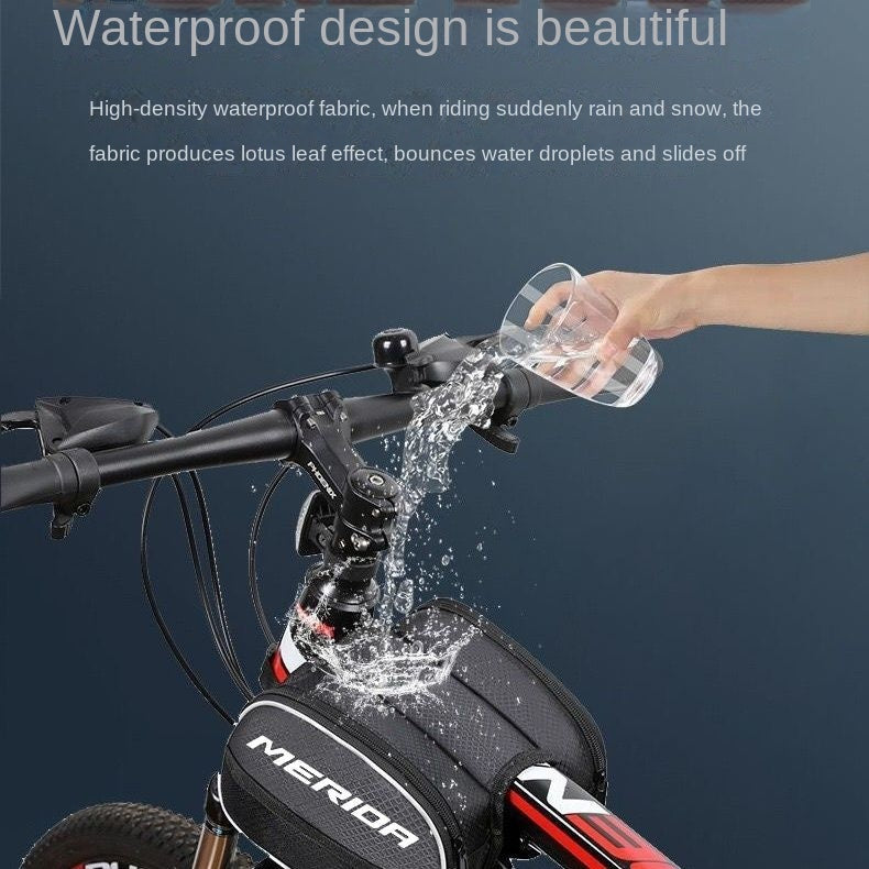 Merida Bicycle Bag Front Beam Bag Mountain Bike Upper Tube Bag Saddle Bag Waterproof Phone Bag Genuine Goods Cycling Fitting