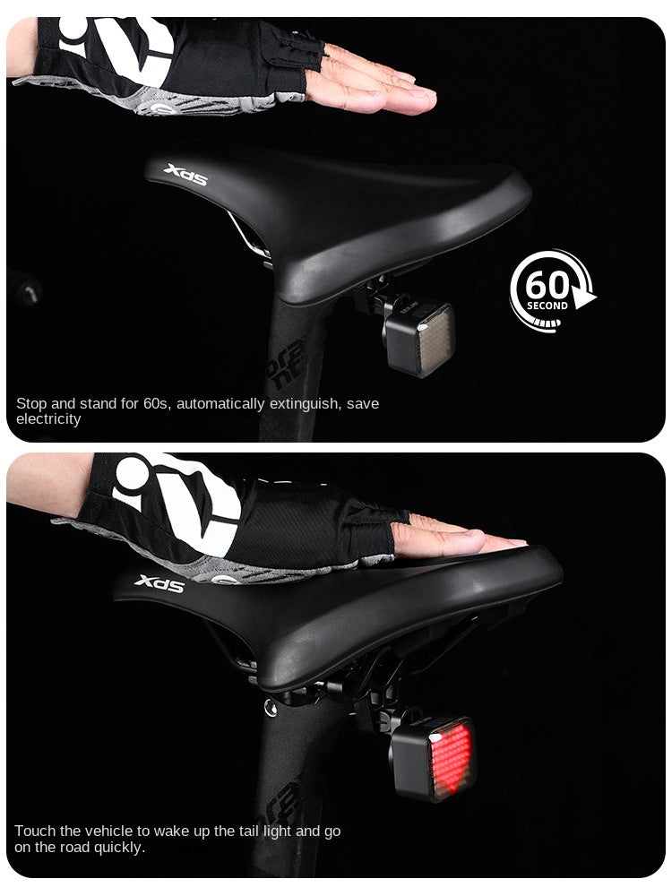 Mountain Bike Taillight Creative Intelligent Induction Auto Switch Waterproof Road Bike Night Riding Warning Light