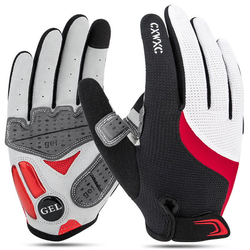 Giyo Bicycle Riding Gloves Mountain Bike Road Bike Winter Outdoors Windproof Touch Screen Shock Absorption Full Finger Gloves