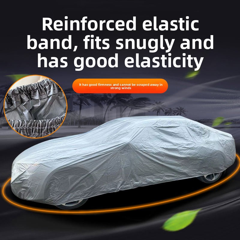 PEVA All-Season Universal Car Cover Disposable Earless Full Car Single Layer Dustproof Rainproof Dirt-Proof Car Cover