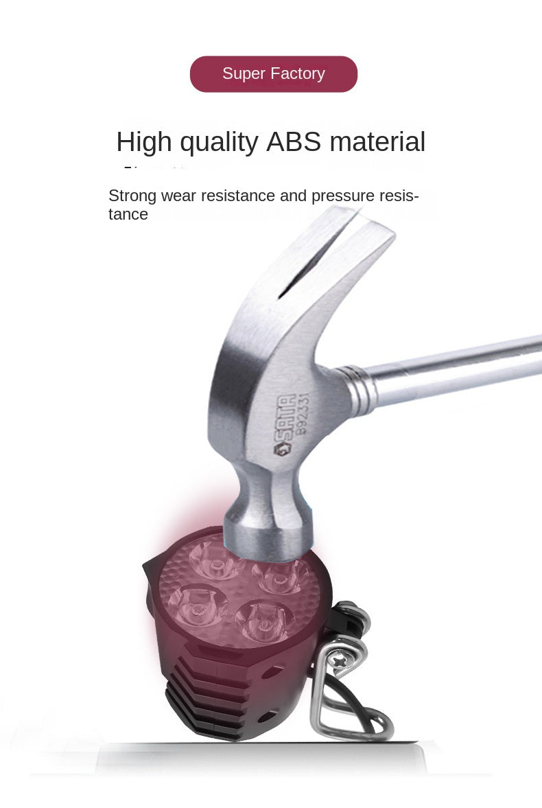 Super Bright Spotlight 12W Foldable Driving Front Light Waterproof High Brightness LED with Horn Warning Electric Motorcycle Spotlight