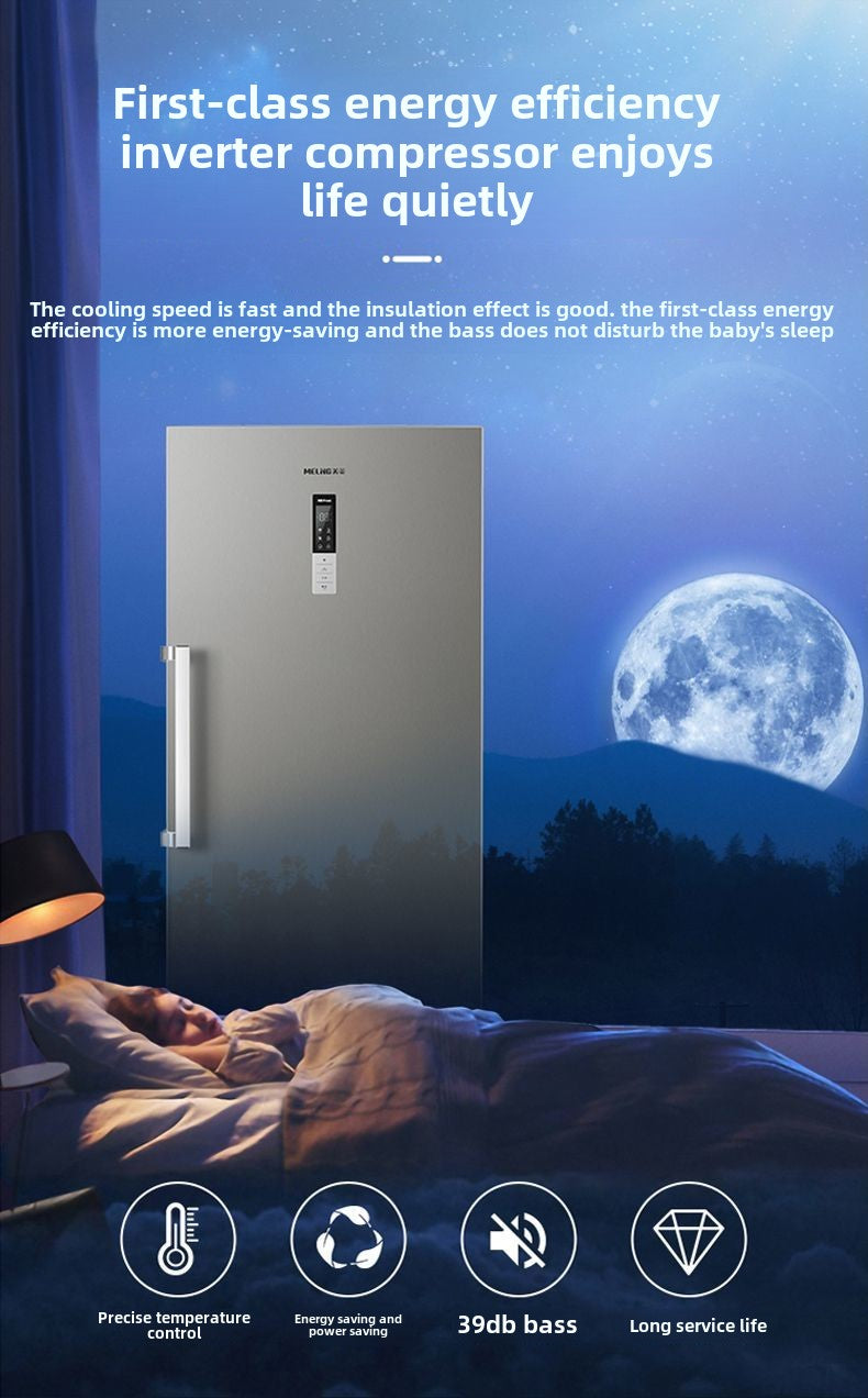 Meiling 381/311 Liter Upright Freezer Frost-Free Chest Freezer Household Drawer Large Capacity Commercial Direct Cooling 118 Liters