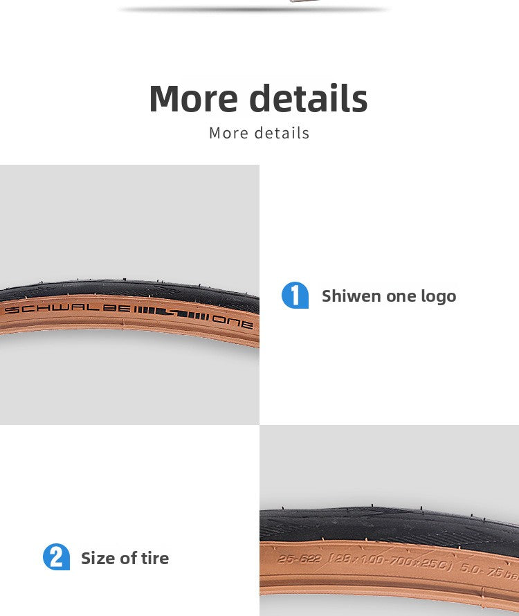 Schwalbe One Road Bike 700x25C 28C Vacuum Folding Puncture-Resistant Bronze Tire