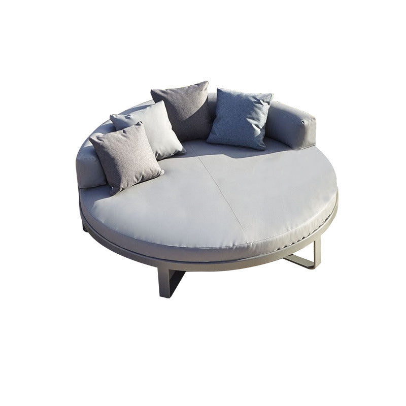 Outdoor Reclining Bed Courtyard Villa Open-Air Round Bed Waterproof Sunproof Outdoor Leisure Round Sofa Double Sunbed