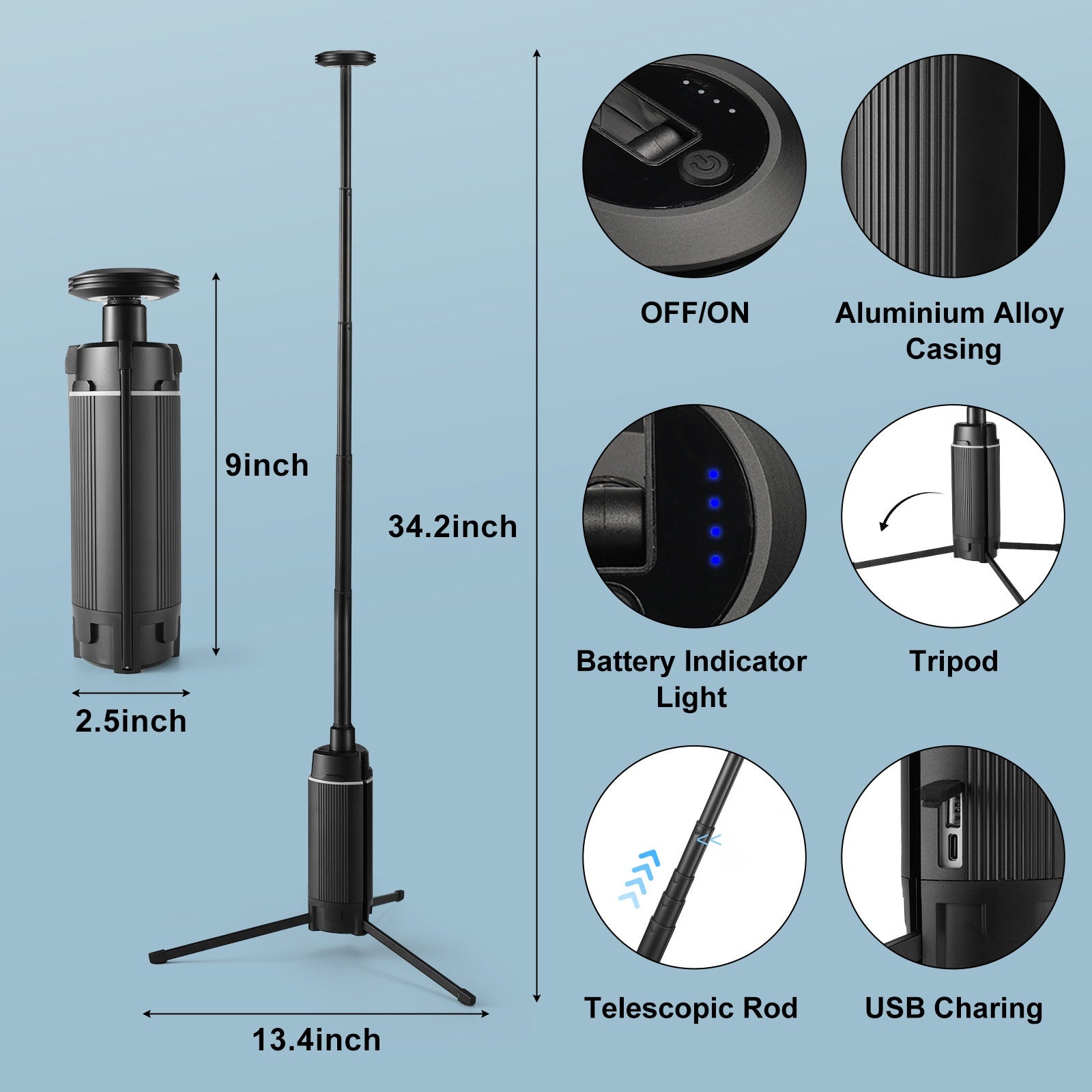 Eslnf Outdoor Lighting Lamp Camping Lantern Multifunctional Emergency Maintenance Work Light Camping Charging Tent Campsite Lamp