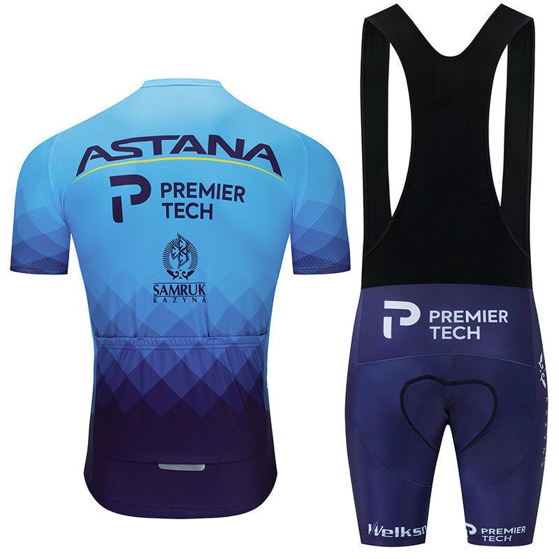 Summer Astana Short-Sleeve Cycling Clothes Suit Mountain Highway Tour De France Team Thin Breathable Cycling Top