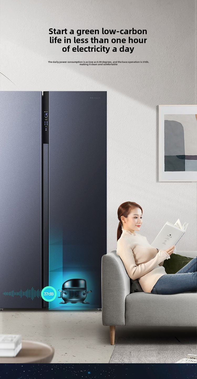 Hisense 550L Side-by-Side Large Capacity Frost-Free Inverter Energy-Saving Antibacterial Refrigerator
