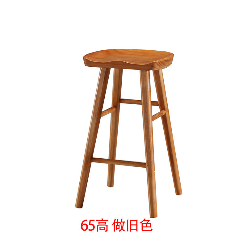 Nordic Bar Stool Simple Bar Chair Bar Stool Bar Chair Solid Wood Home Chair Swivel Chair High Factory Direct Supply High Foot
