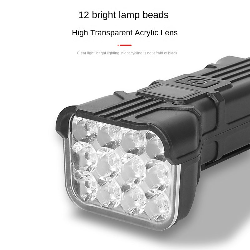 Bicycle Headlight Road Bike High Decibel Waterproof Horn Light Emergency Power Torch Outdoor Highlight Riding Light