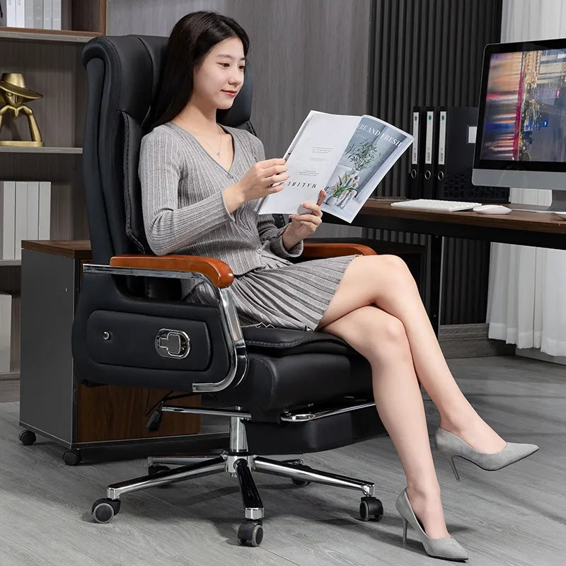Executive Boss Chair Genuine Leather
