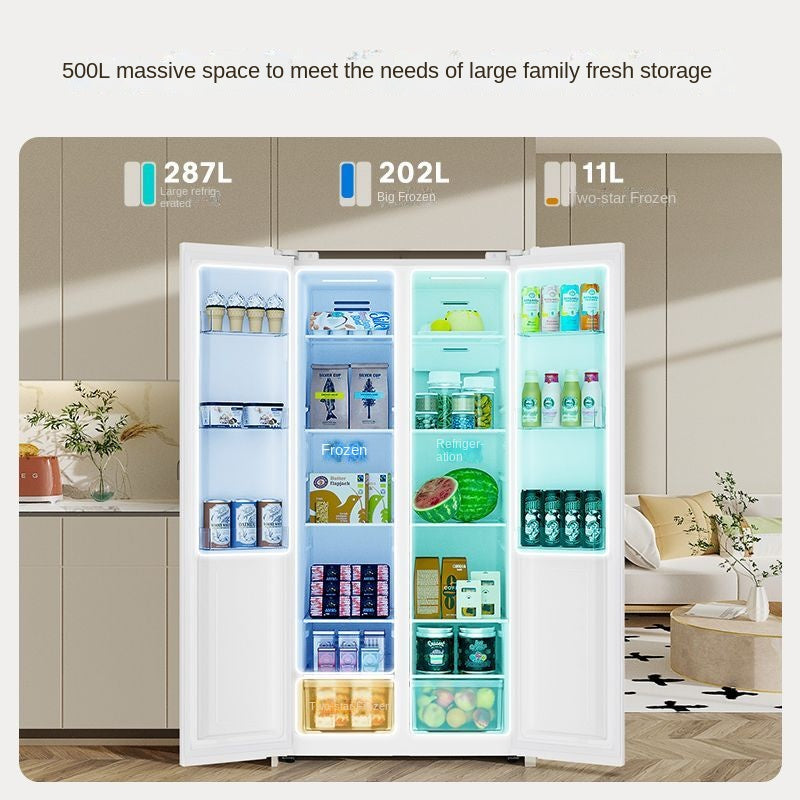 Skyworth 499L First-Class Energy Efficiency Large Capacity Household Refrigerator Double-Door Large Refrigerator Ultra-Thin Embedded Air Cooling Frostless