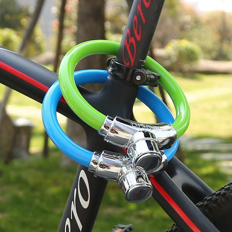 21 Bicycle Lock Cycling Fixture Circular Lock Anti-Theft Cable Lock Mountain Highway Vehicle Portable Bicycle Ring Lock