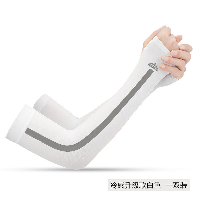 Summer Viscose Fiber Sun-Protection Oversleeves Men's and Women's Outdoor Driving UV-Proof Arm Guard Sun-Proof Thin Breathable Ice Sleeve Wholesale