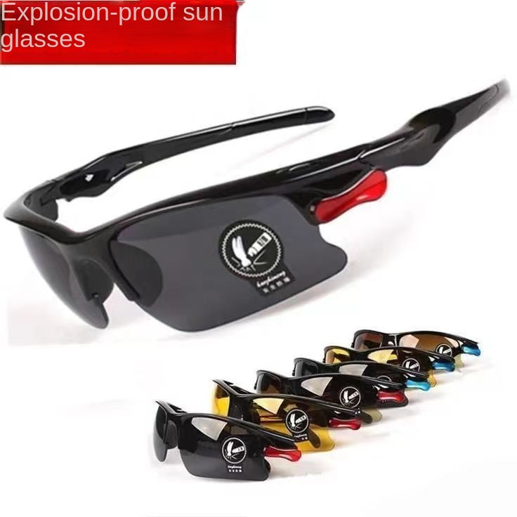 Outdoor Running Sunglasses Men and Women Equipment Mountain Bike Sports Glasses for Riding Night Anti-High Beam Windproof Eye Protection