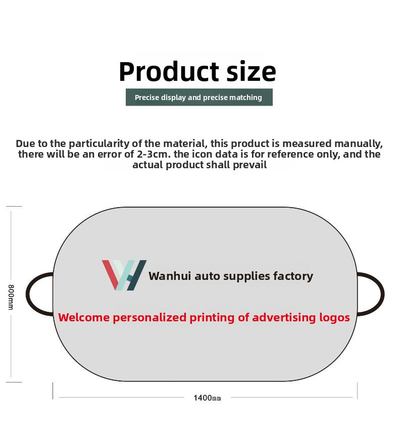 Car Sunshade Sun Visor Advertising Custom Logo Sunshade Printing Sun Visor Cover Sun Protection Heat Insulation Gift