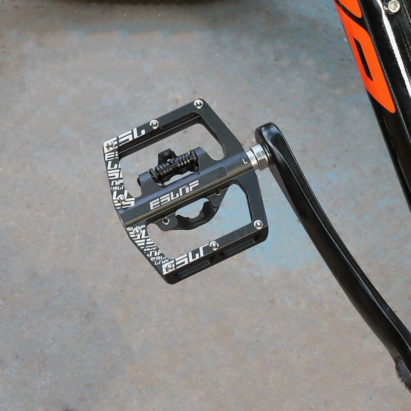 Bicycle Peilin Pedal Mountain Bicycle Lock Tread Dual-Use Aluminum Alloy Pedal Bearing Cycling Fitting