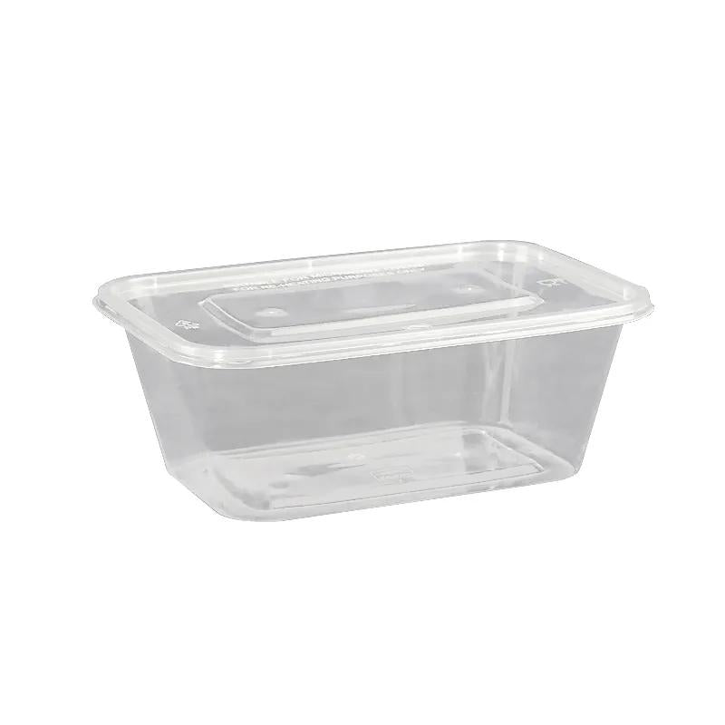 Disposable rectangular lunch box transparent tape cover thickened plastic take away fast food lunch box bento bowl