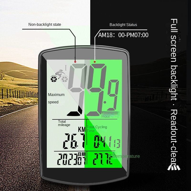 Wireless Road Mountain Bike Code Meter Riding Velometer Odometer Bicycle Speed Meter Speed Speedometer