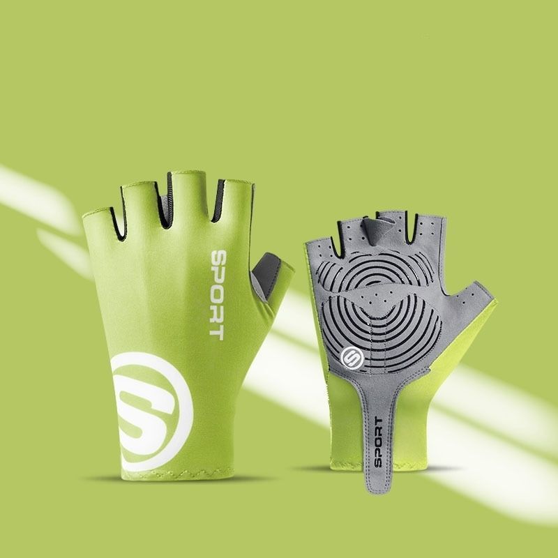 Highway Mountain Bicycle Half Finger Short Finger Gloves Shock Absorption Summer High Elastic Breathability Bicycle Men and Women Riding Sports Outdoor