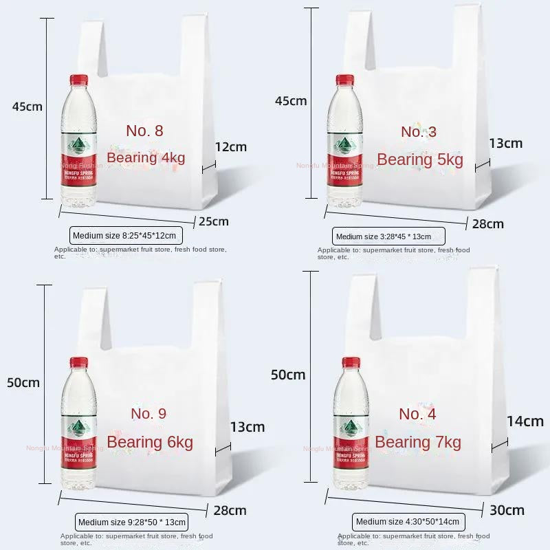 Takeaway bag disposable plastic bag handbag custom printing logo 5000pcs