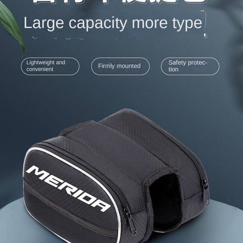 Merida Bicycle Bag Front Beam Bag Mountain Bike Upper Tube Bag Saddle Bag Waterproof Phone Bag Genuine Goods Cycling Fitting