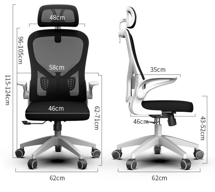 Office Chair Swivel Staff Conference Chair with 3D adjustable headrest