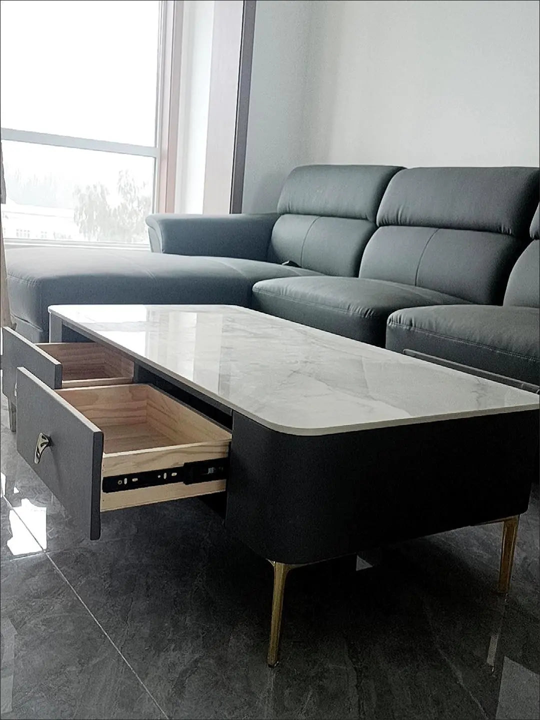 Modern Wood TV Stand+Coffee Table FG01