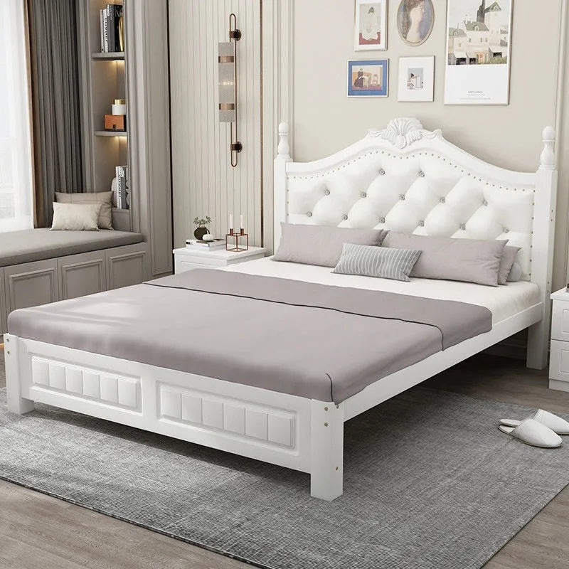 solid wood bed soft JJF01