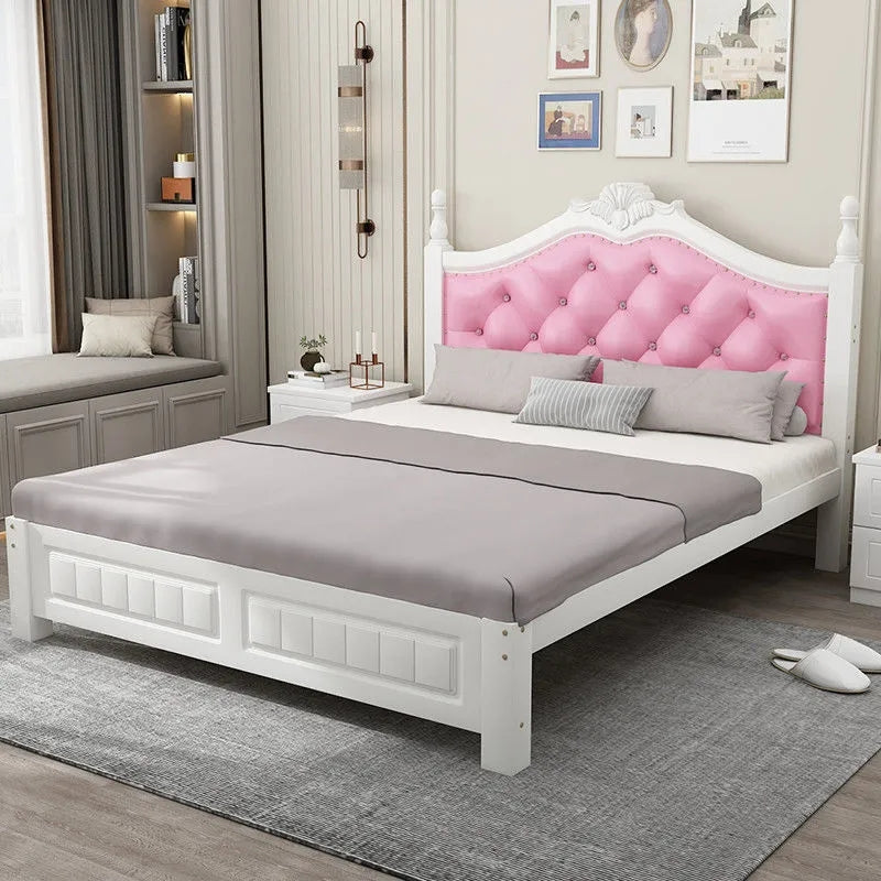 solid wood bed soft JJF01