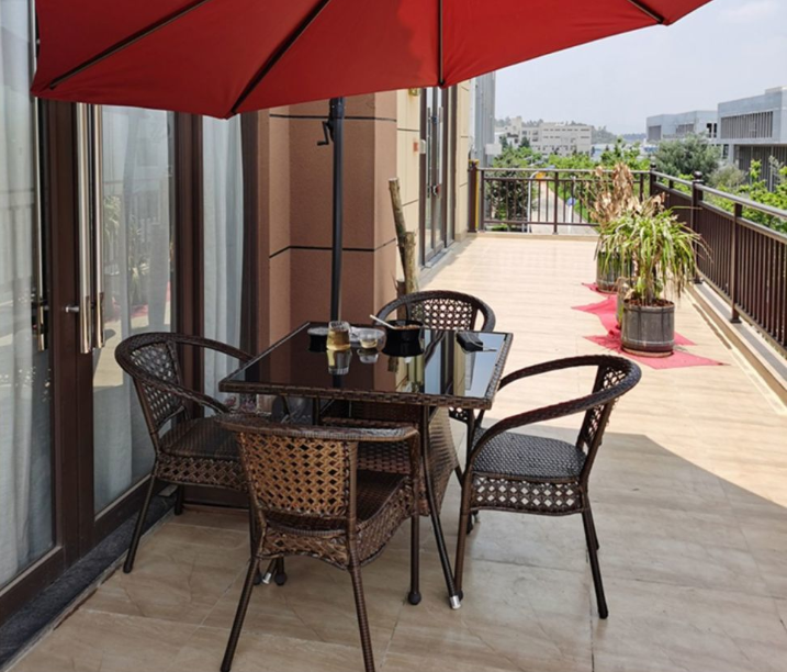 Rattan Chair and Table Set Outdoor Furniture