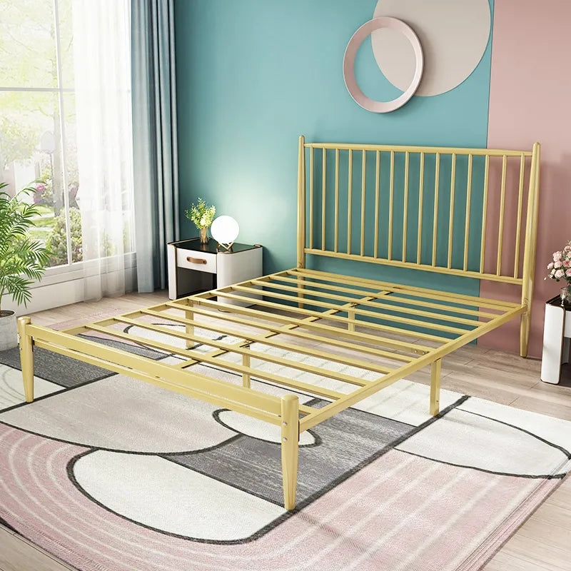 Nordic Metal bed double bed single 1.5 m 1.8 Modern simple Steel frame bed