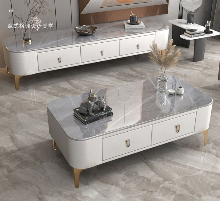 Modern Wood TV Stand+Coffee Table FG01