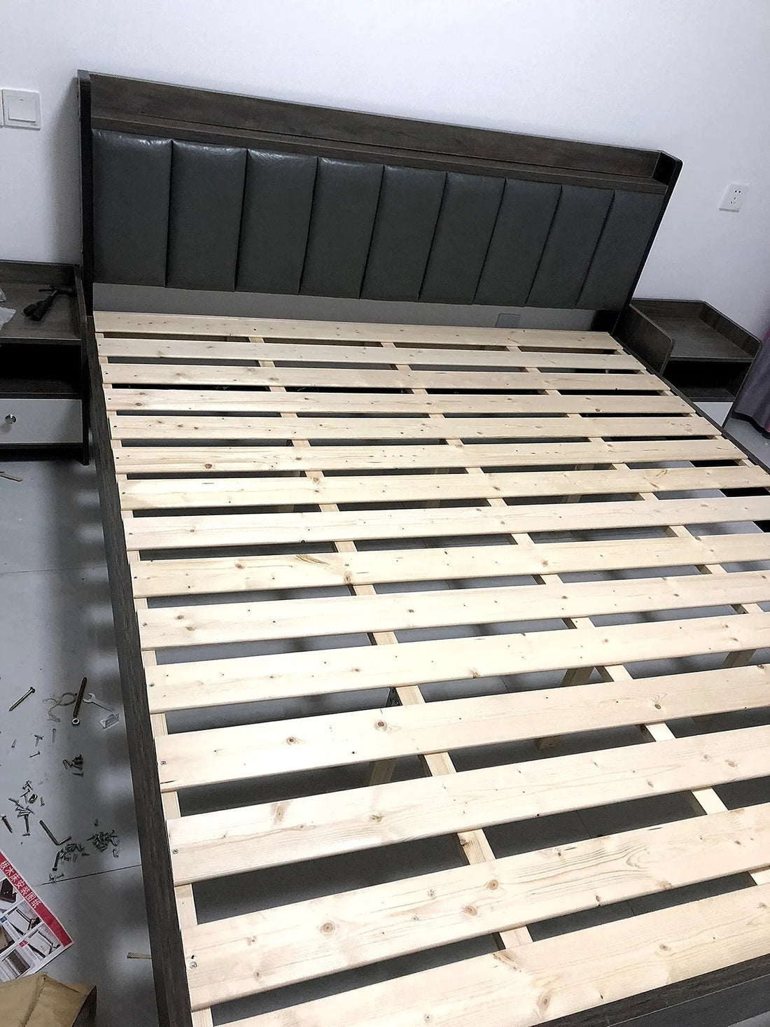 solid wood bed soft