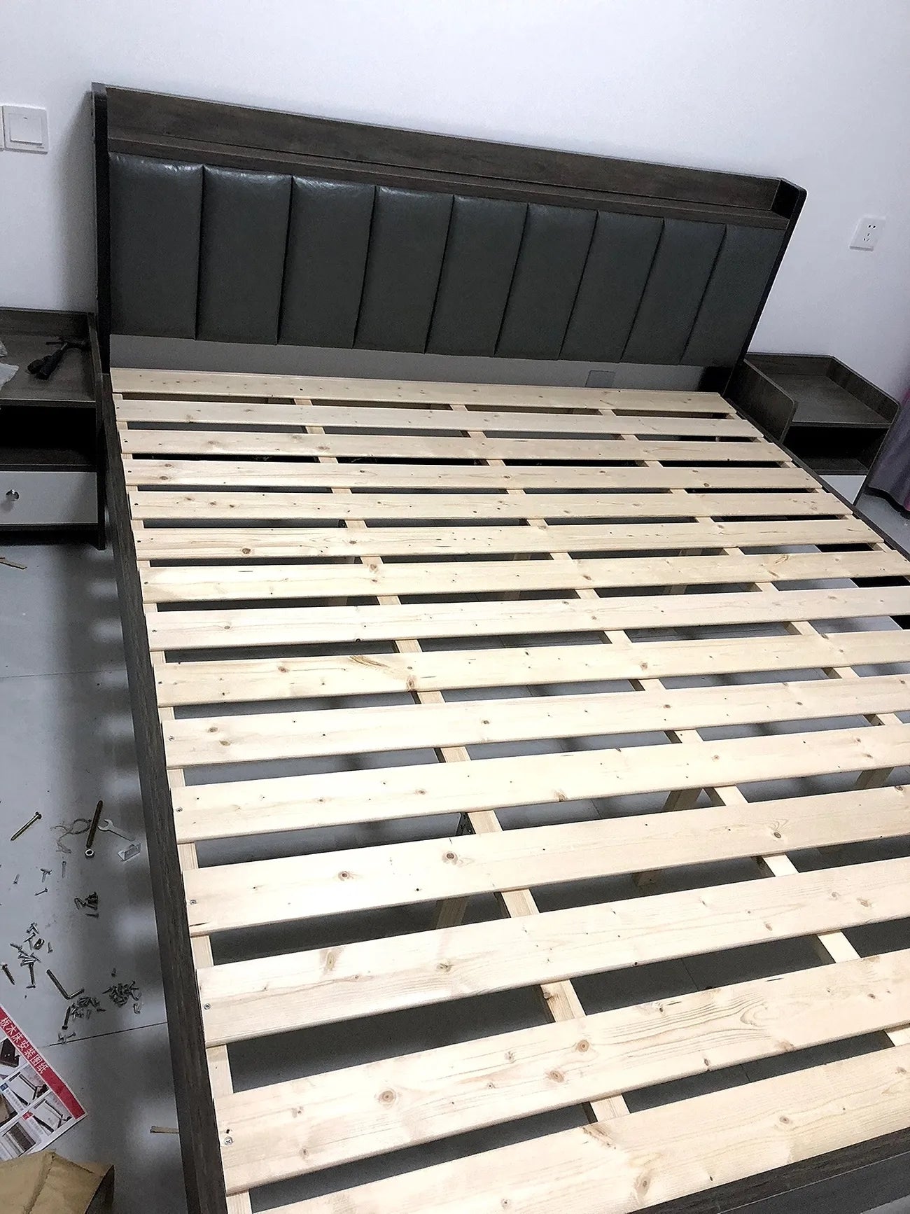 solid wood bed soft