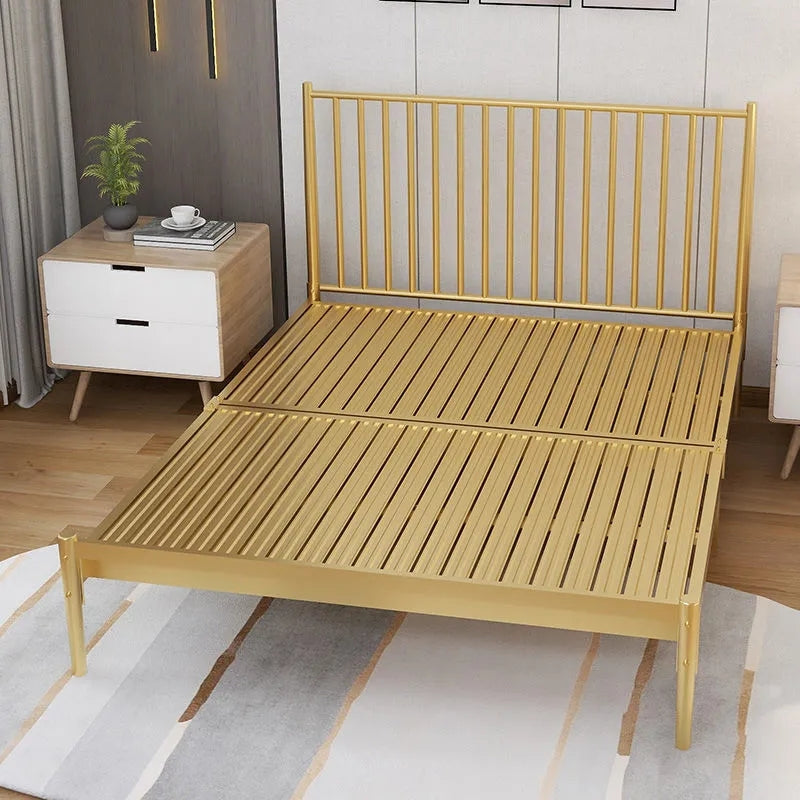 Nordic Metal bed double bed single 1.5 m 1.8 Modern simple Steel frame bed