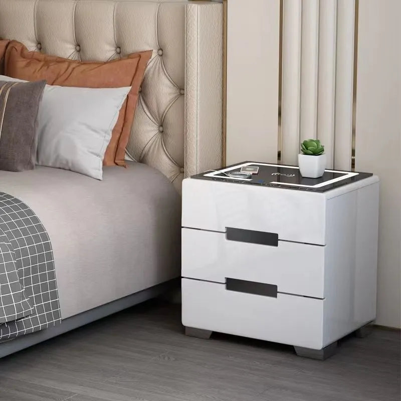 Smart LED light wireless charging USB socket Nightstand Bedside Table LM01