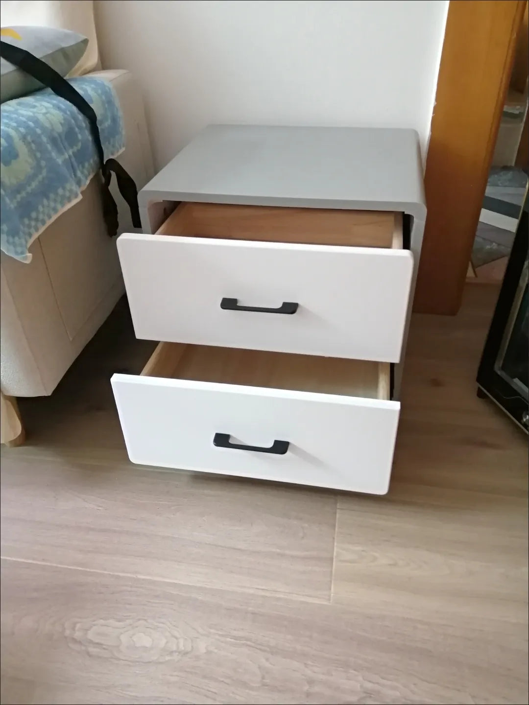 2 drawer MDF Nightstand Bedside Table XD03