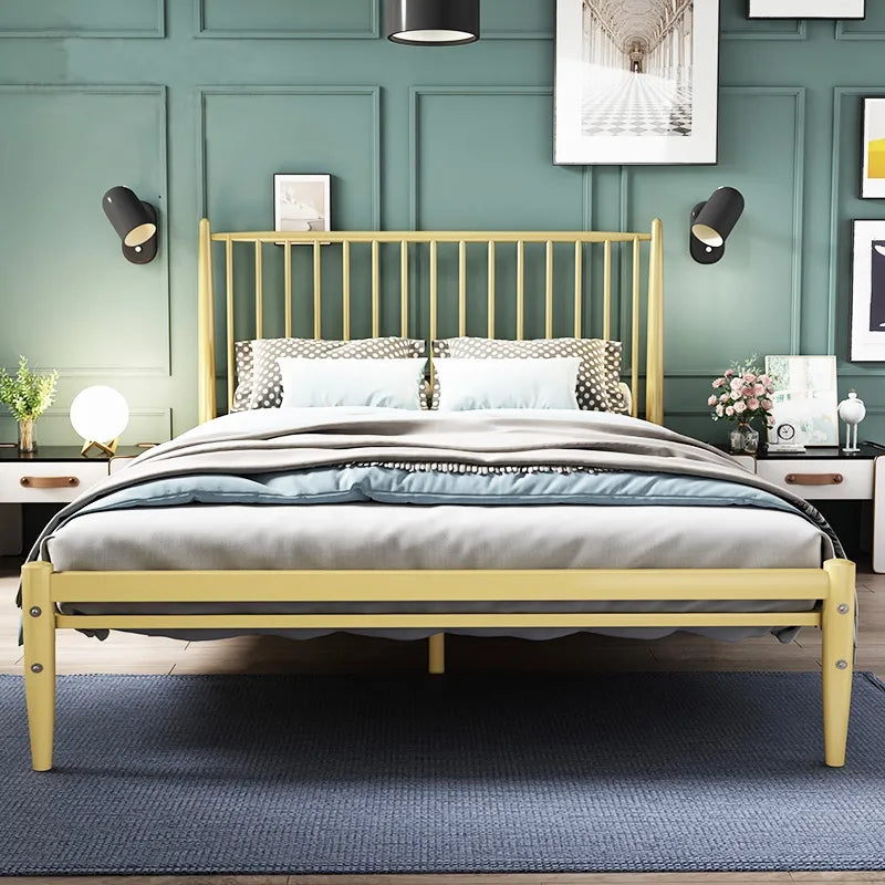 Nordic Metal bed double bed single 1.5 m 1.8 Modern simple Steel frame bed