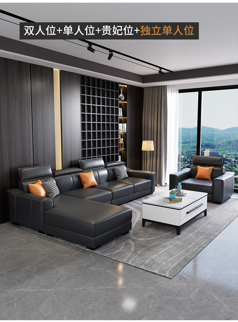 Genuine Leather Sofa FY02